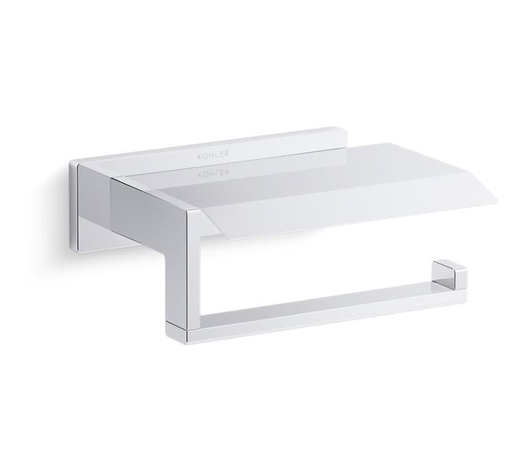 Toilet Paper Holder Square | Chrome Finish