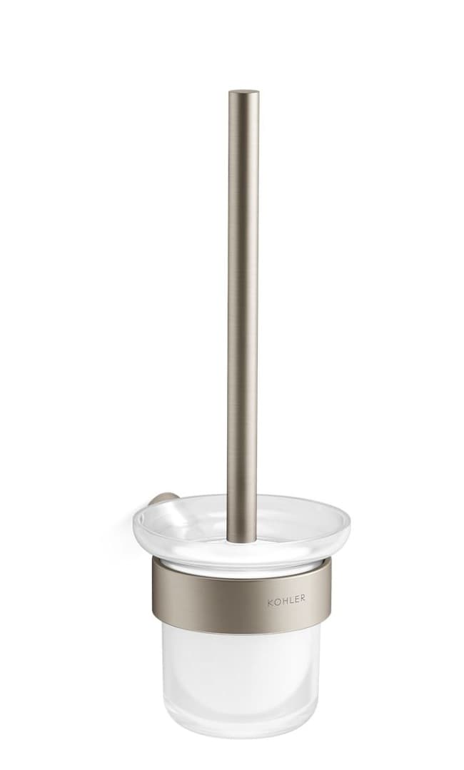 Toilet Brush Holder | Glass Holder | French Gold Finish
