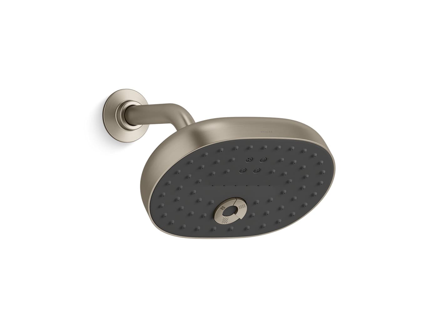 Overhead Shower Oblong 202 mm | Brushed Bronze Finish