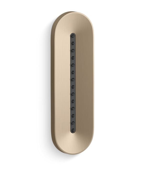 Statement™ Oblong Body Jet 87 x 275 mm | 14 Twirling Deep Massage Streams | Chrome Finish