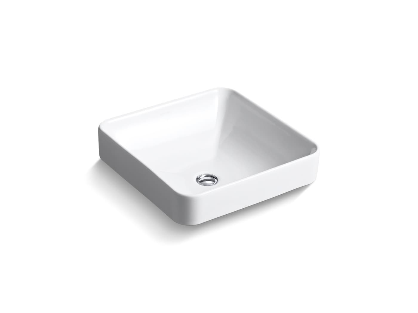 Forefront™ 413 mm Square Wash Basin Without Tap Hole |White Finish