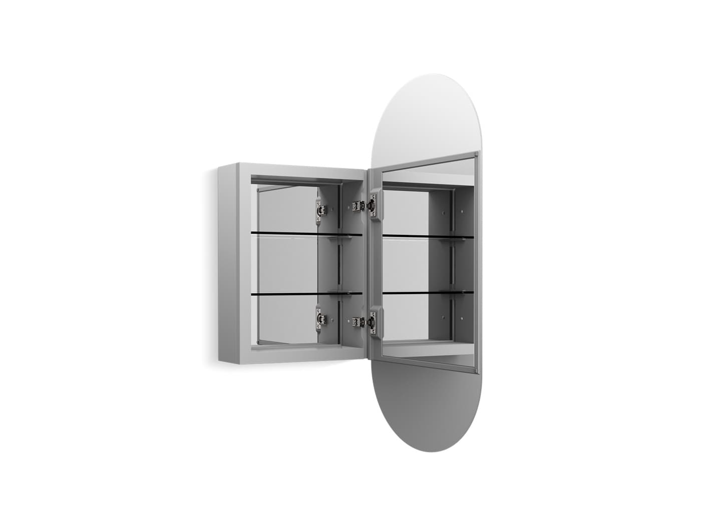 Premium Mirror Cabinet  XL 405mm x 914mm capsule | Oval Shape