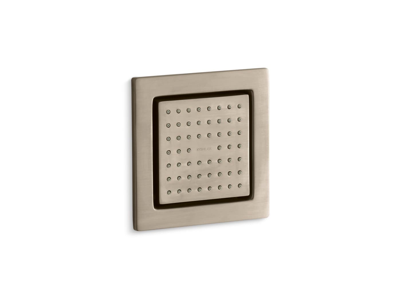 WaterTile™ Square 54-Nozzle Body Jet 124 x 124 mm Square Shape | Single Function Spray | Chrome Finish