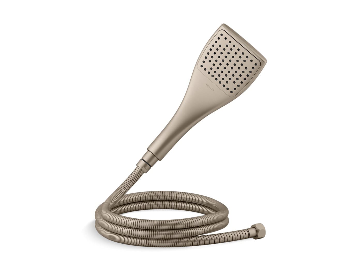 Hand Shower 98 mm Square With 1 Flow | ABS Body | With Hose | Compatible With Bracket (K-9040IN-CP Sold Separately) | Chrome Finish