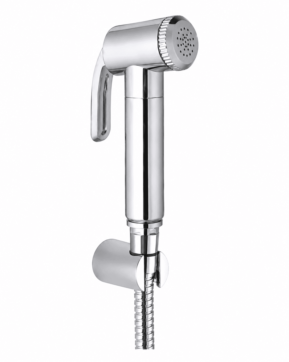 Hand Spray | Size: 1mtr Tube And Bracket | Supports Easy Toilet Cleaning Use | Chrome Finish