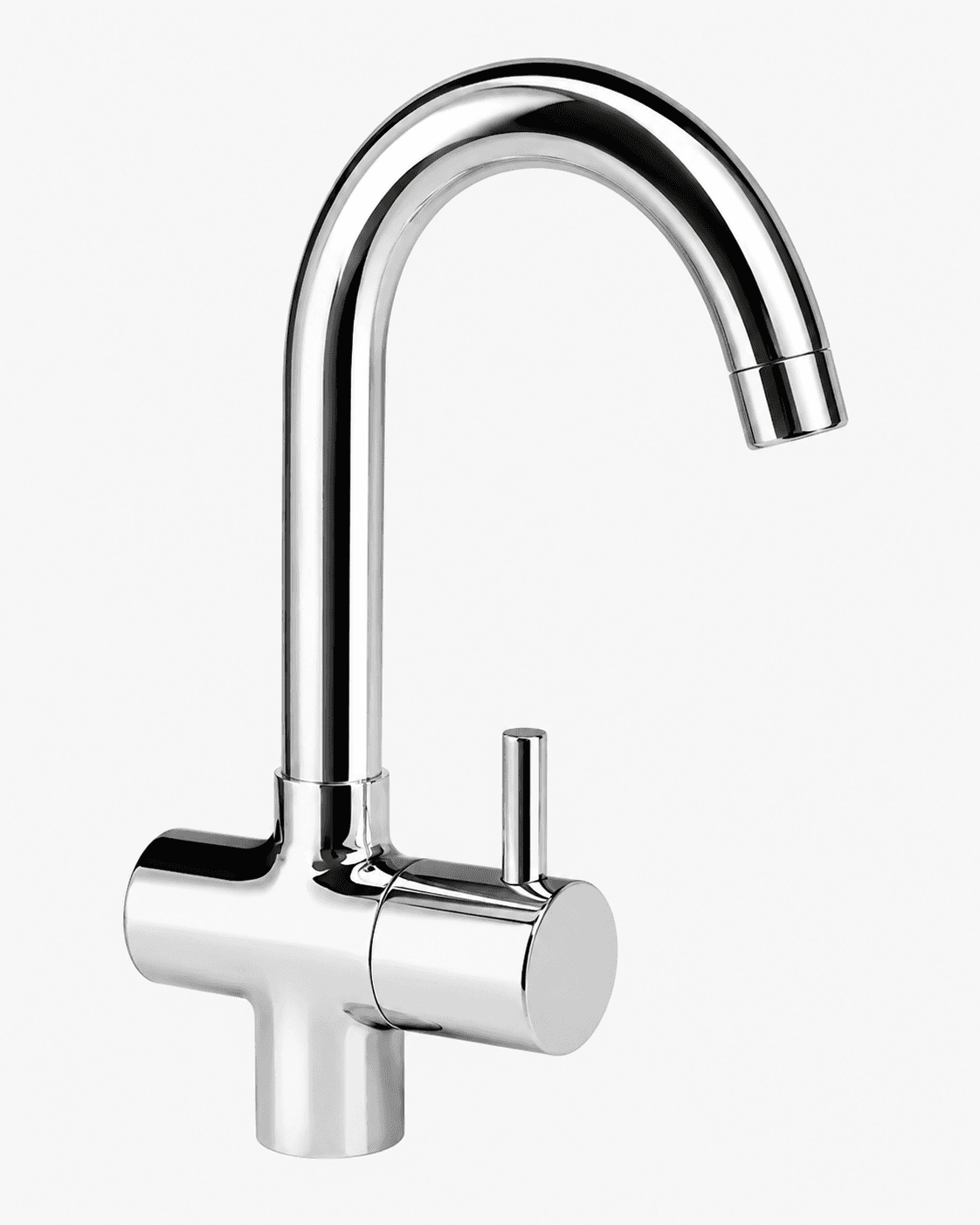 Sink Cock (Only Cold Water) | High Neck Faucet | Gives Comfortable Clearance For Cleaning And Washing | Chrome Finish