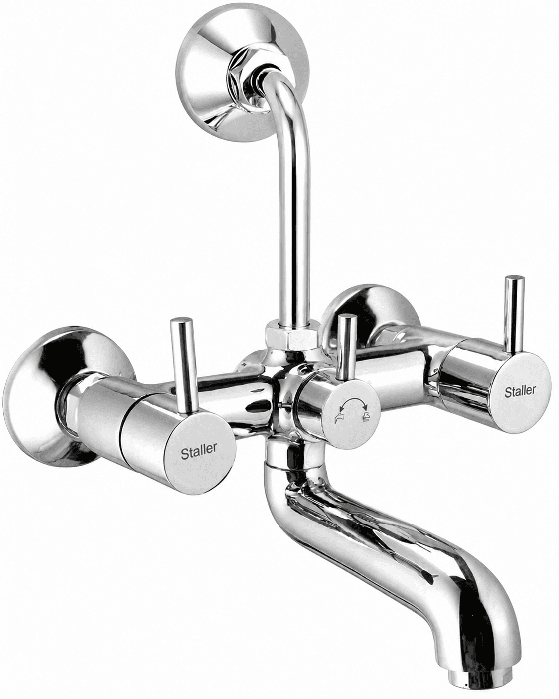 Wall Mixer Heavy With Overhead Shower Provision | Chrome Finish