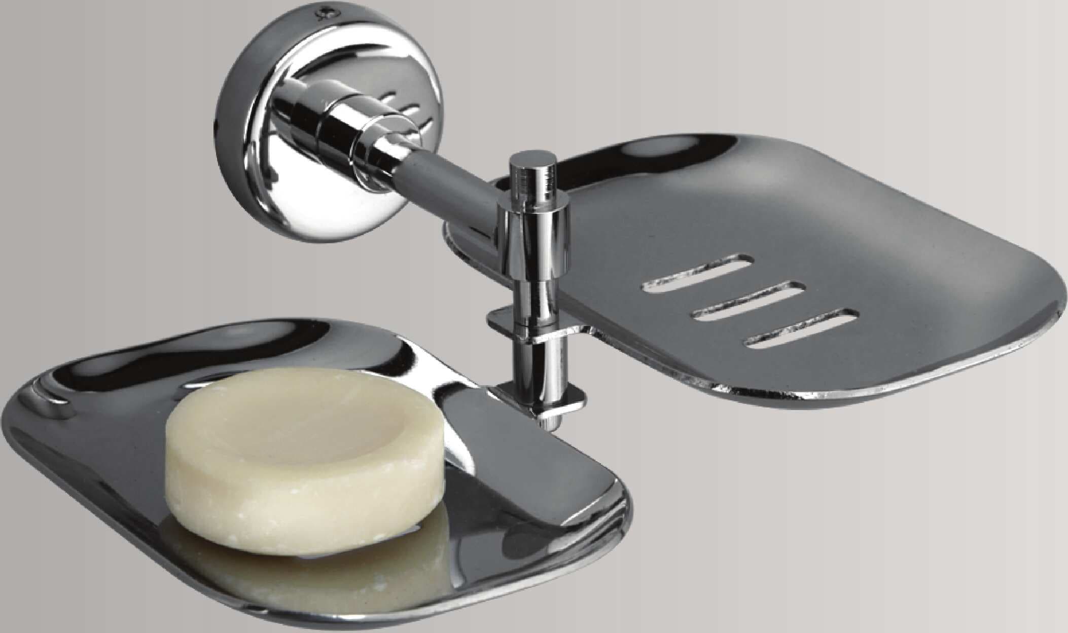 Dual Tray Soap Dish | Material: Stainless Steel | Stores Two Soaps Neatly And Hygienically