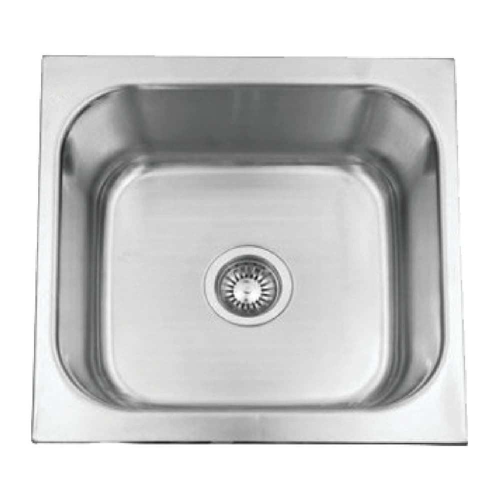 Kitchen Sink Single Bowl 18 X 16 X 8 | Material: Stainless Steel | Satin Finish | Stainless Steel Waste Coupling Included