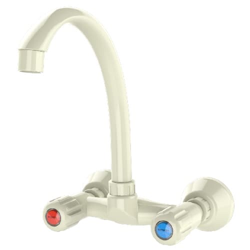 M Series Kitchen Sink Mixer (Hot & Cold Water) | Material: Plastic | Finish: White Colour