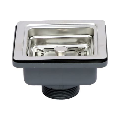 Kitchen Sink SS Square Waste Coupling | Satin Finish | For FS Series Sinks