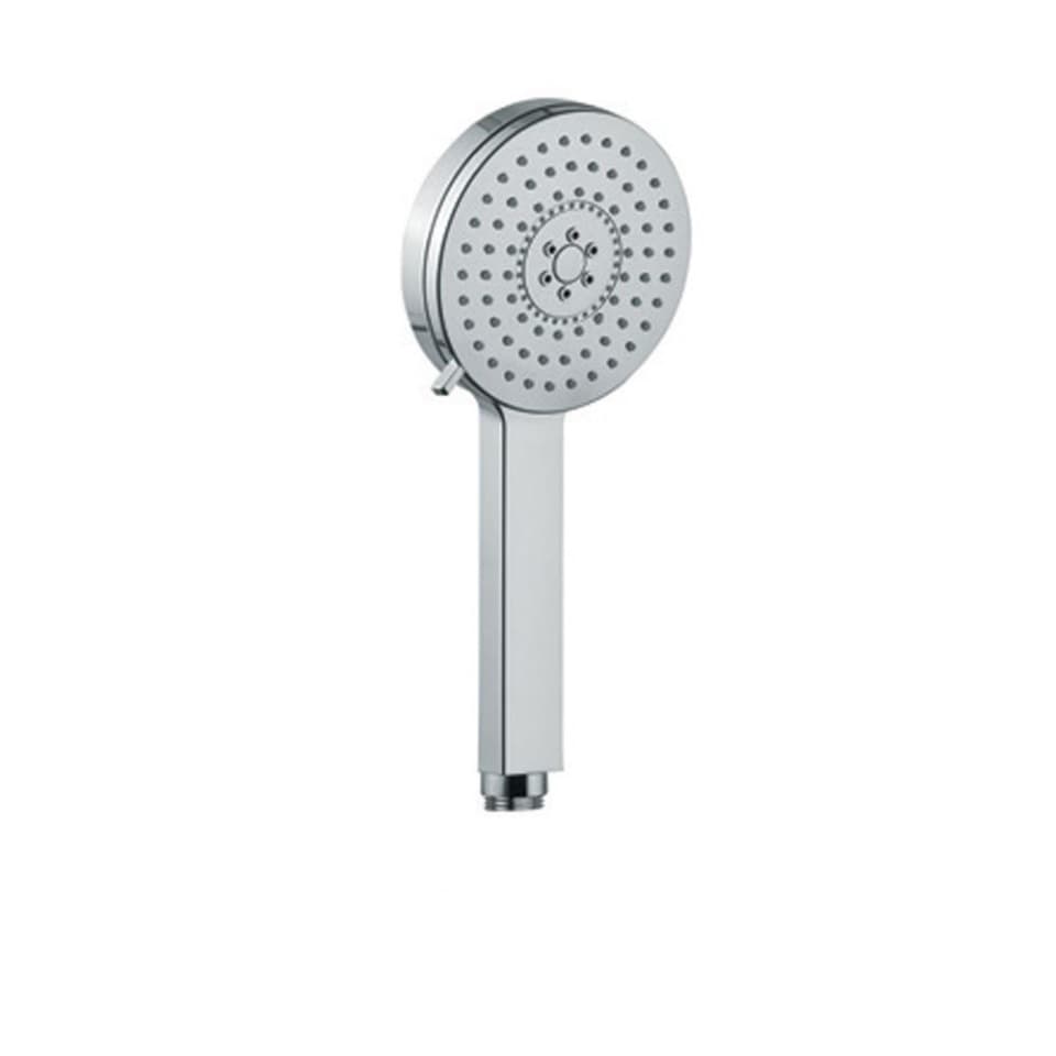 Hand Shower 105 mm Round Shape Multi Flow (Rain & Massage) with Air Effect (ABS Body & Face Plate Chrome Plated) with Rubit Cleaning System | Chrome Finish | 2-Function